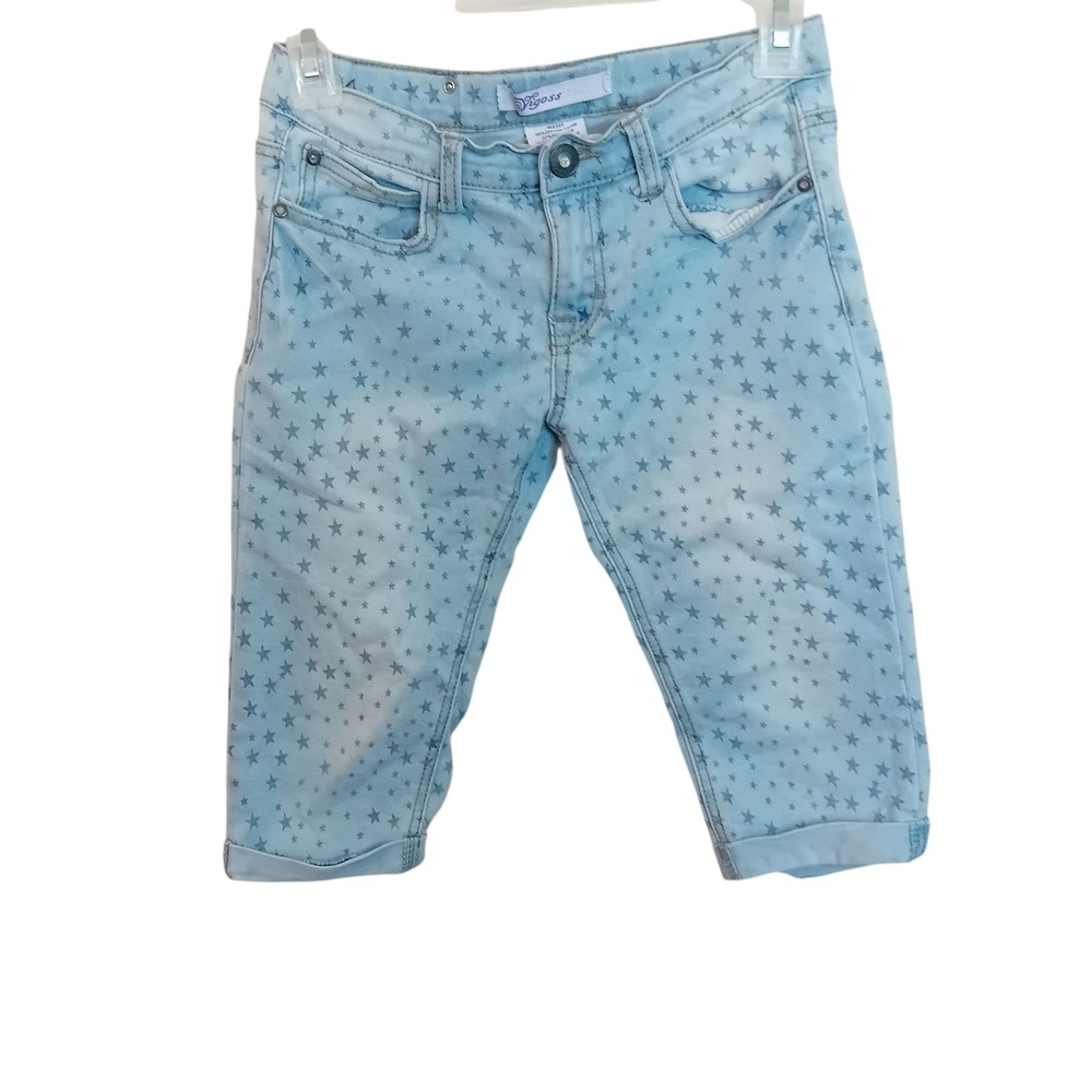 Y2K Kids‎ Girls Vigoss Star Print Denim Capri Jeans Casual Streetwear Mcbling 10